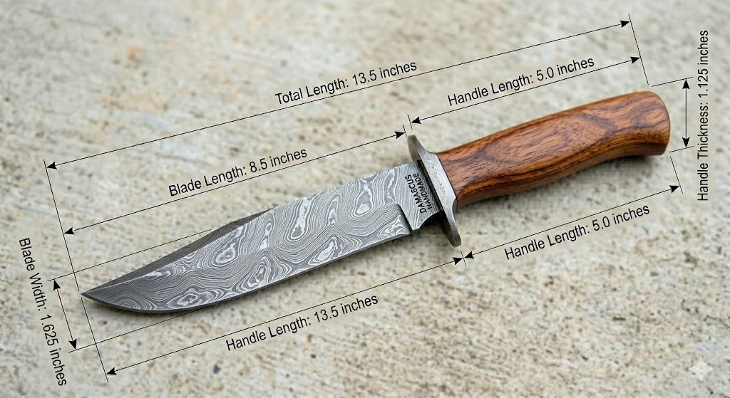 Handmade Damascus Bowie Knife — best collector bowie knife 2026
