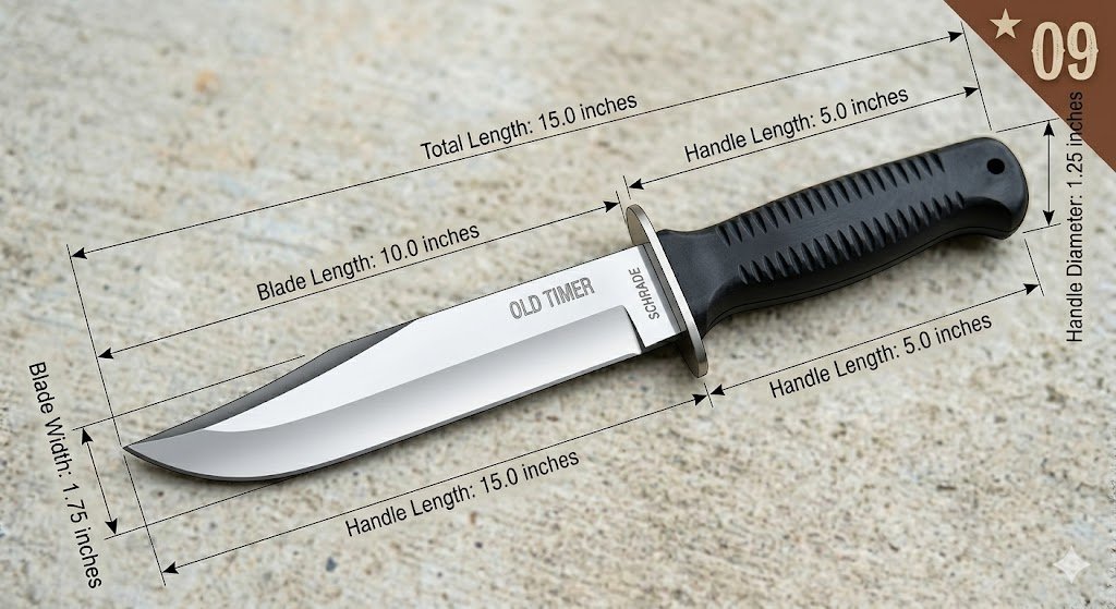 Old Timer Schrade Bowie knife heritage fixed blade